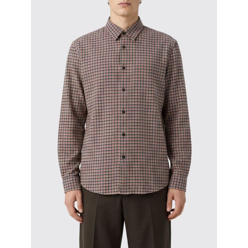 Dries Van Noten Men Long-Sleeved Check Cotton Casual Shirt Dries Van Noten